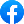 Facebook logo icon with white 'f' on blue circular background.